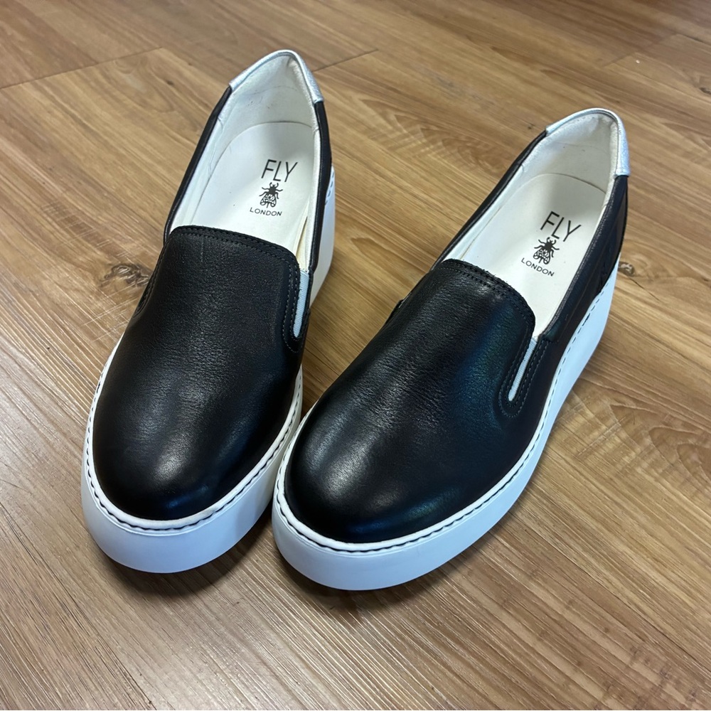 Fly London deca platform wedge sneaker size 41